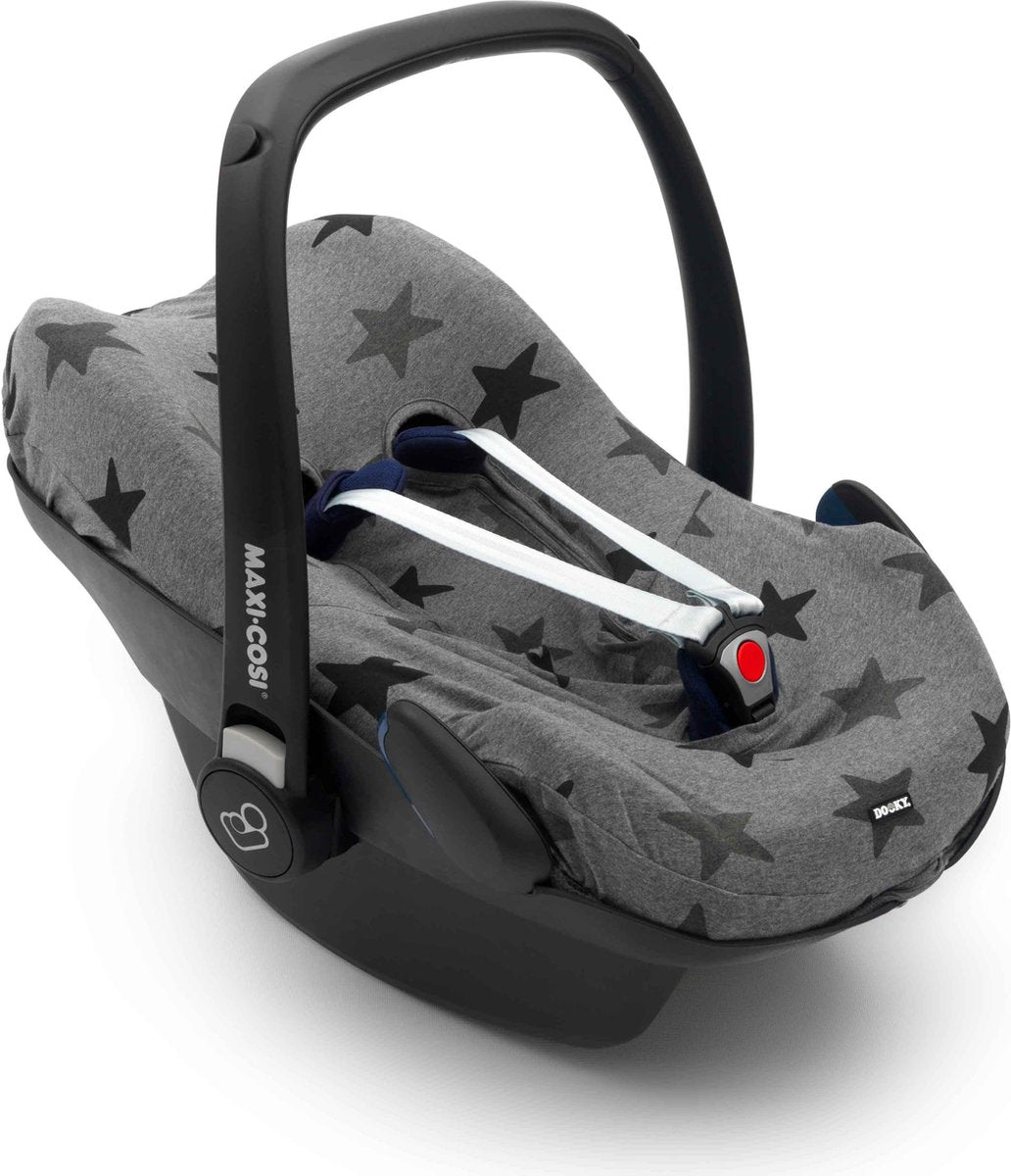 Dooky seat cover 0+ car seat cover gray star - universal car seat cover maxi cosi cabriofix, maxi cosi cover pebble, maxi cosi cover, cybex and more - car seat cover baby universal