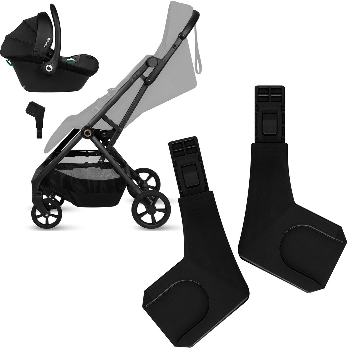 Lionelo tansi car seat adapters - compatible with popular baby car seats - easy attachment to stroller frame - without removing the seat